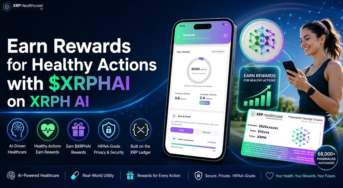 Gana recompensas por acciones saludables con $XRPHAI en XRPH AI